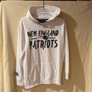 NFL Women's Super Soft Tie Neck Pullover Hoodie Sweatshirt, New England Patriots